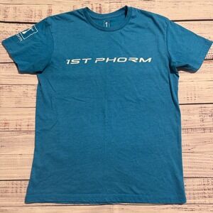1st Phorm‎ Shirt Logo Crewneck Fitness Gym Tee Sports Blue Men's Size Small